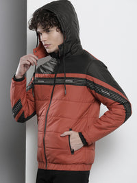 The Indian Garage Co Men Detachable Hood Colourblocked Padded Jacket