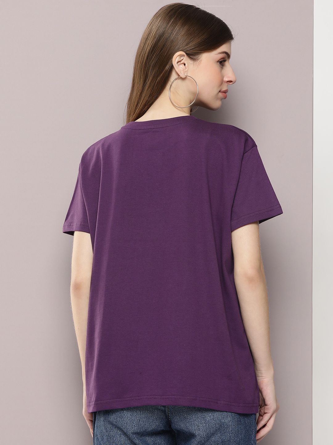Dillinger Women Embossed Boxy Regular T-shirt
