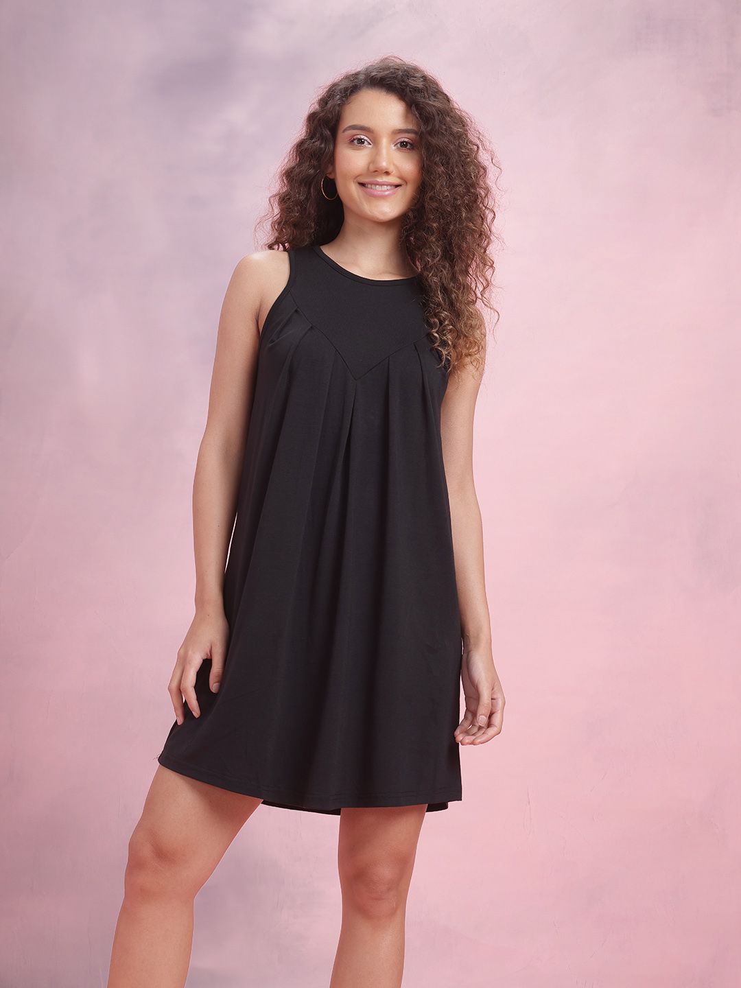 DressBerry Pleated A-Line Dress