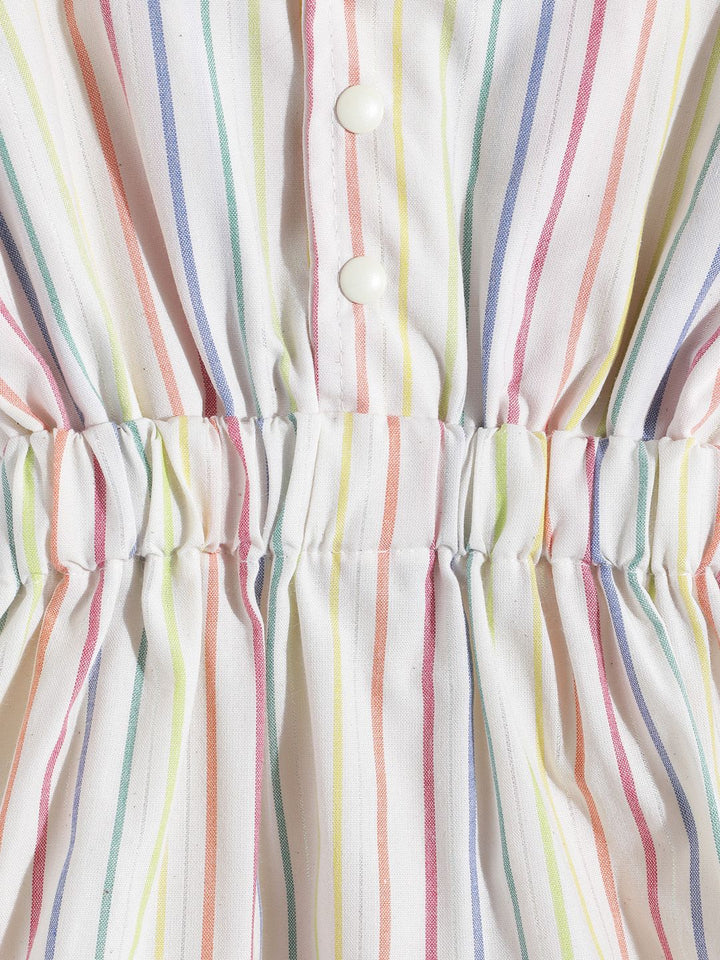 Moms Love Infant Girls Cotton Striped Fit & Flare Dress