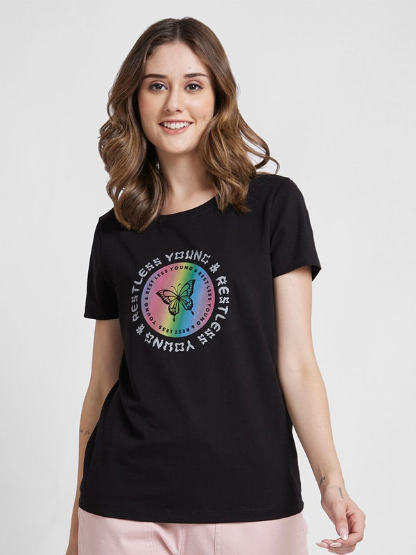 SPYKAR Graphic Printed Cotton T-shirt