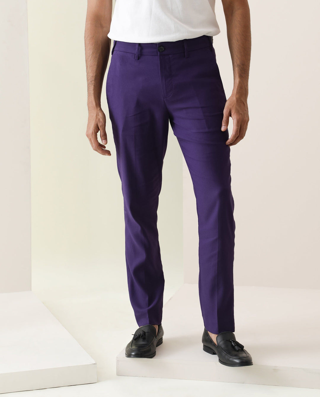 RARE RABBIT Glade Mid-Rise Slim Fit Trouser