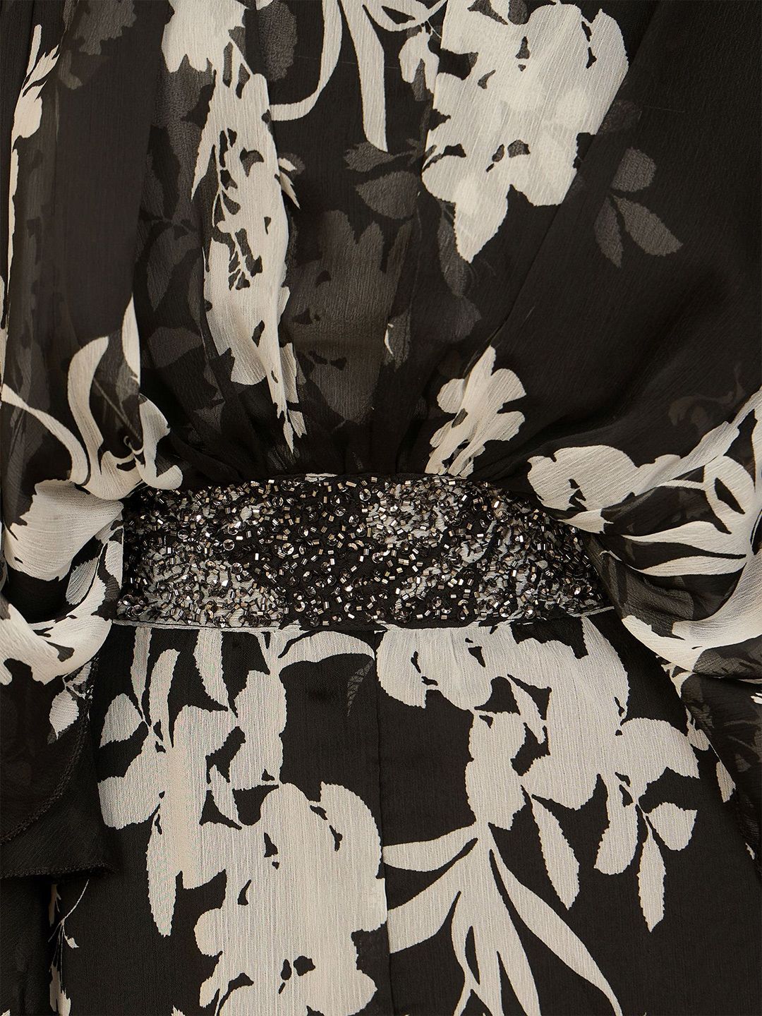 Antheaa Women Floral Printed Embellished Maxi Dress