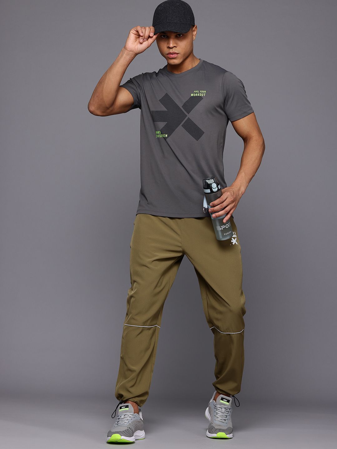 HRX by Hrithik Roshan Brand Logo Printed Rapid-Dry Training T-shirt
