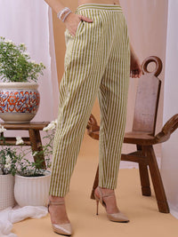 KALINI Floral Printed Pure Cotton Tunic & Trousers Co-Ord Set