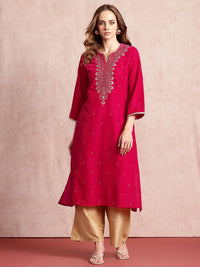 all about you Ethnic Motifs Yoke Design Kurta