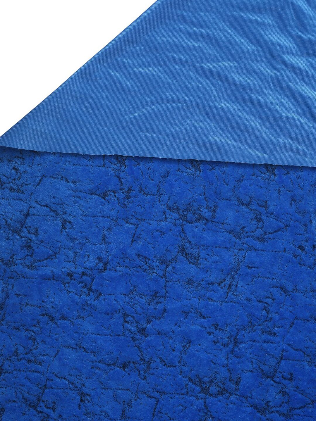 Cortina Navy Blue & Blue Set of 2 Printed Room Darkening Door Curtain