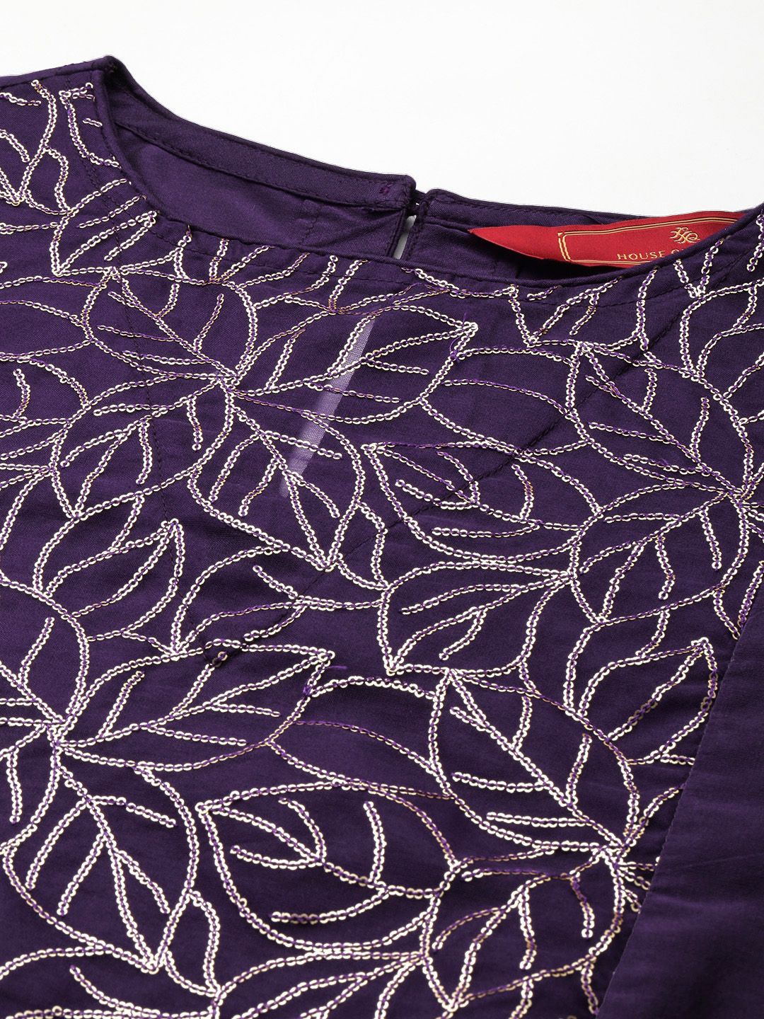 House of Pataudi Embroidered Regular Sequinned Jashn Kurta with Palazzos