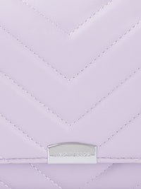 Lino Perros Women Lavender Solid Quilted Structured Shoulder Bag