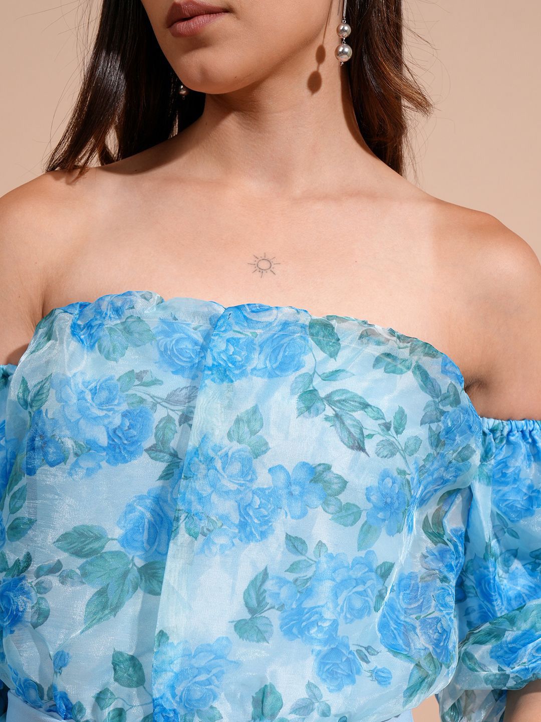 Tokyo Talkies Printed Basic Embellished Jumpsuit