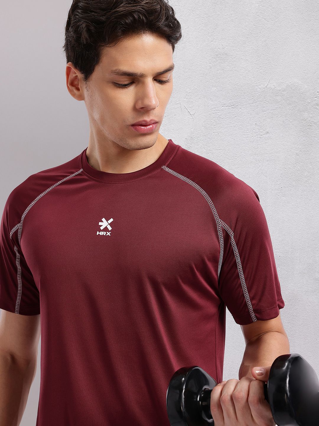 HRX by Hrithik Roshan Brand Logo Print Rapid-Dry Training T-shirt