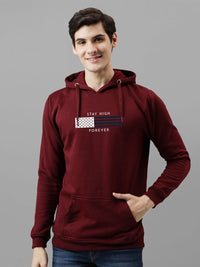 ADRO Men Printed Hooded Pullover Sweatshirt