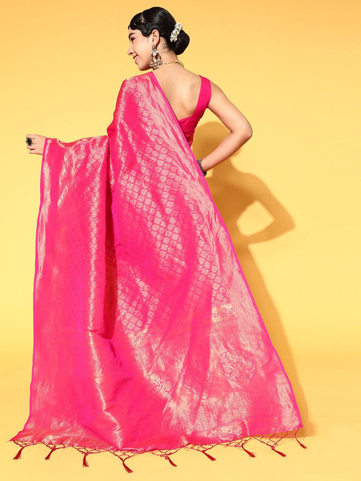 Saree mall Ethnic Motifs Saree with Woven Design Border