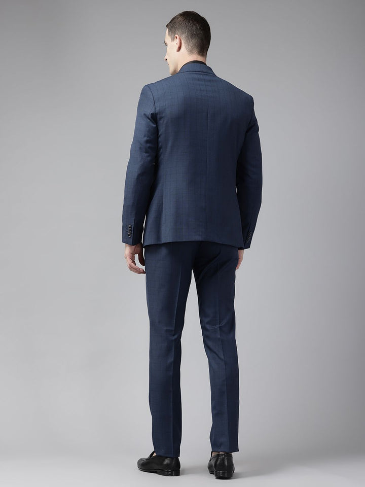 Park Avenue Checked Slim Fit 2 Piece Formal Suit
