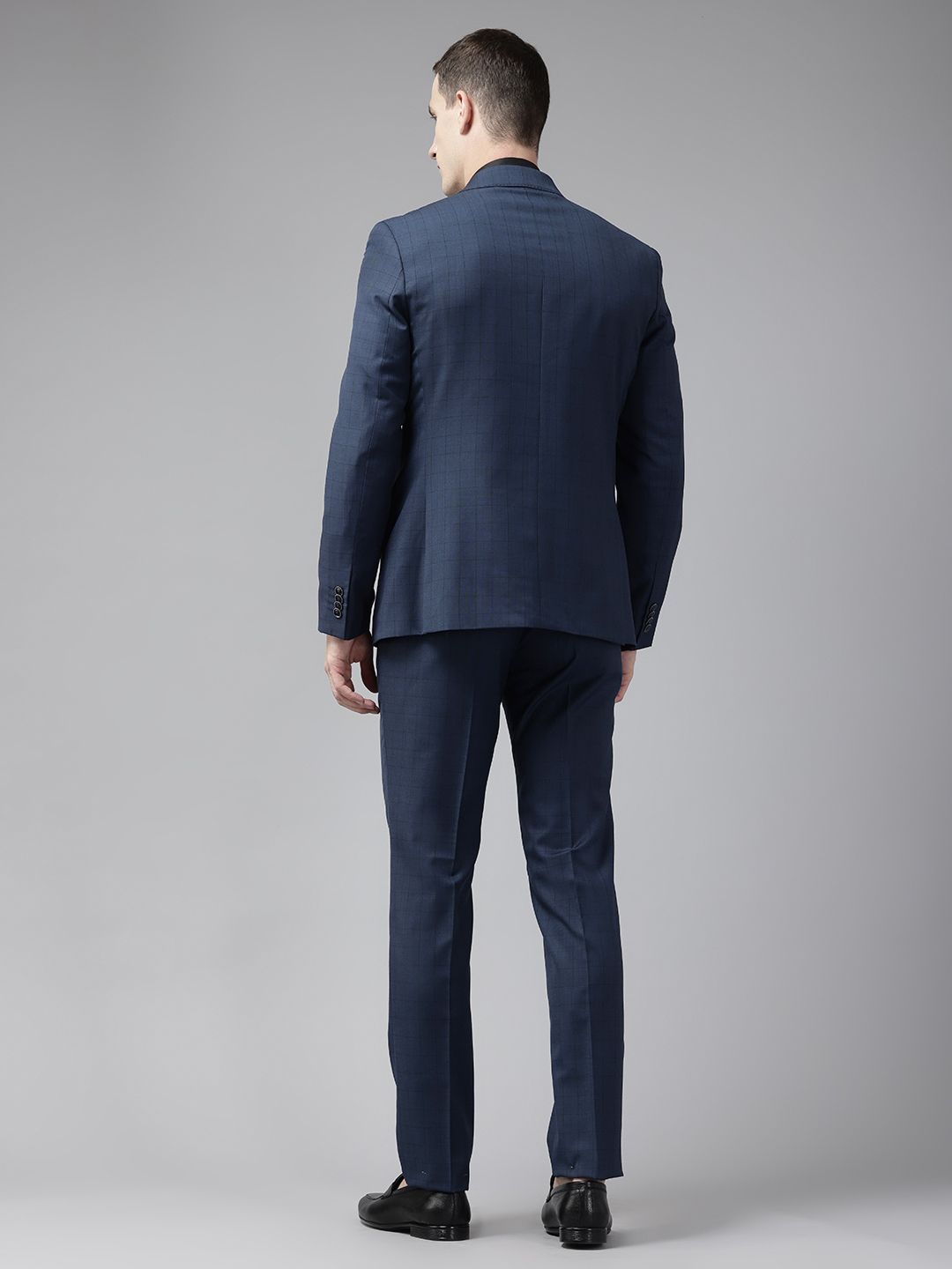 Park Avenue Checked Slim Fit 2 Piece Formal Suit