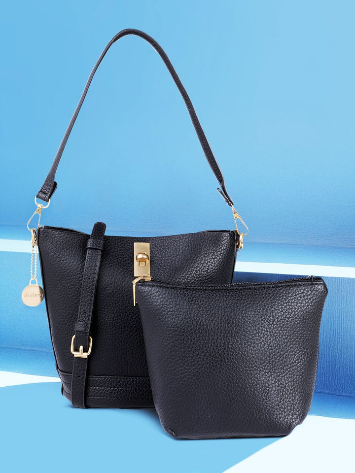 DressBerry Structured Shoulder Bag with Pouch