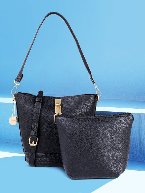 DressBerry Structured Shoulder Bag with Pouch