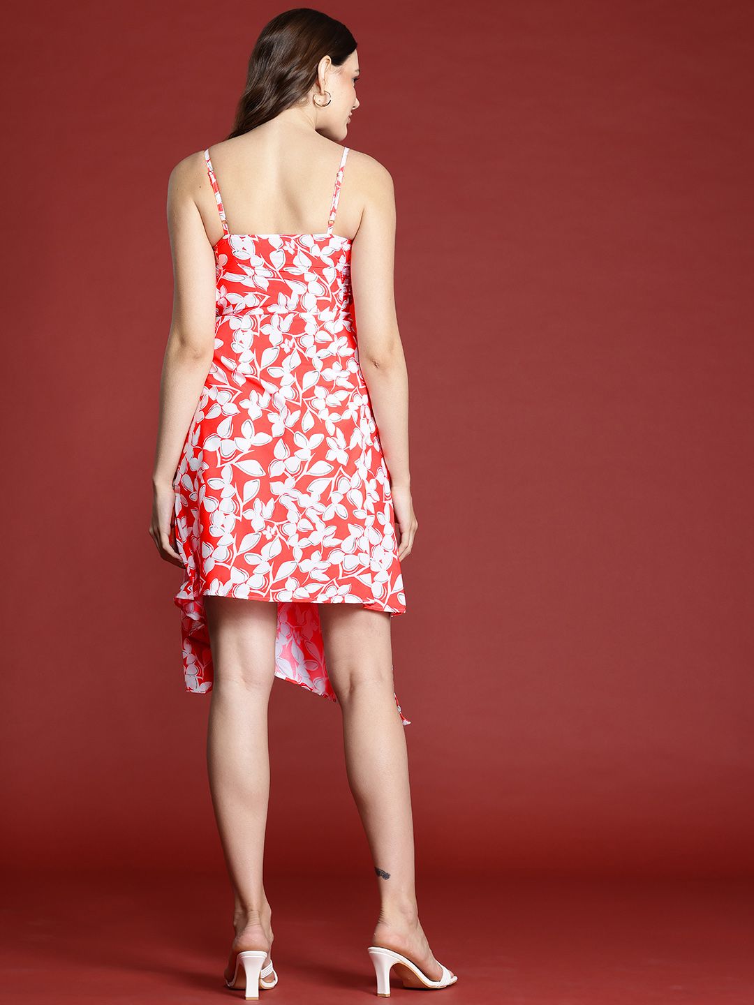 all about you Floral Print Asymmetric Wrap Dress