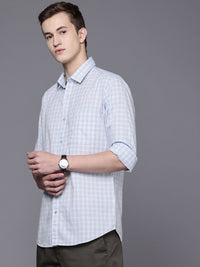 Raymond Pure Cotton Slim Fit Checked Casual Shirt