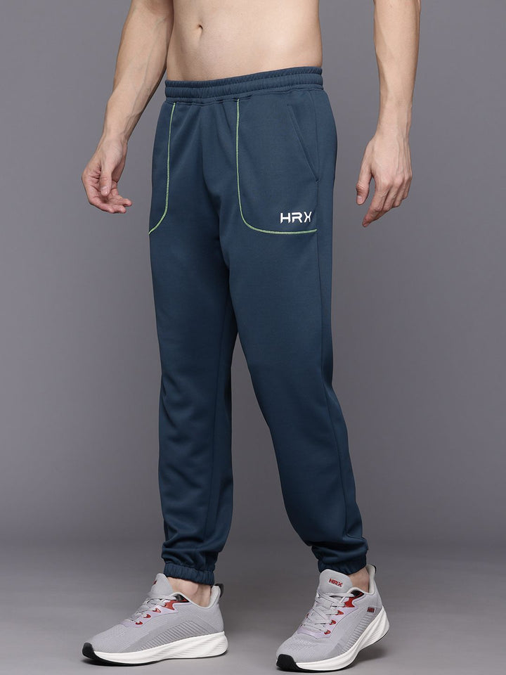 HRX by Hrithik Roshan Men Brand Logo Printed Detail Mid-Rise Rapid-Dry Training Joggers