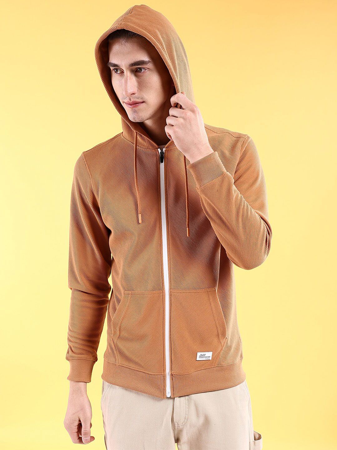 The Indian Garage Co Long Sleeves Hood Zipfront Sweatshirt