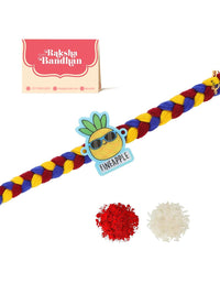 Voylla Kids Cheerful Pineapple Buddy Thread Rakhi