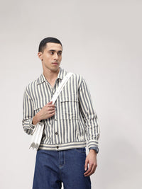 ether Zen Pure Cotton Striped Casual Shirt