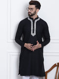 Anug by SOJANYA Men Black & White Gotta Patti Kurta
