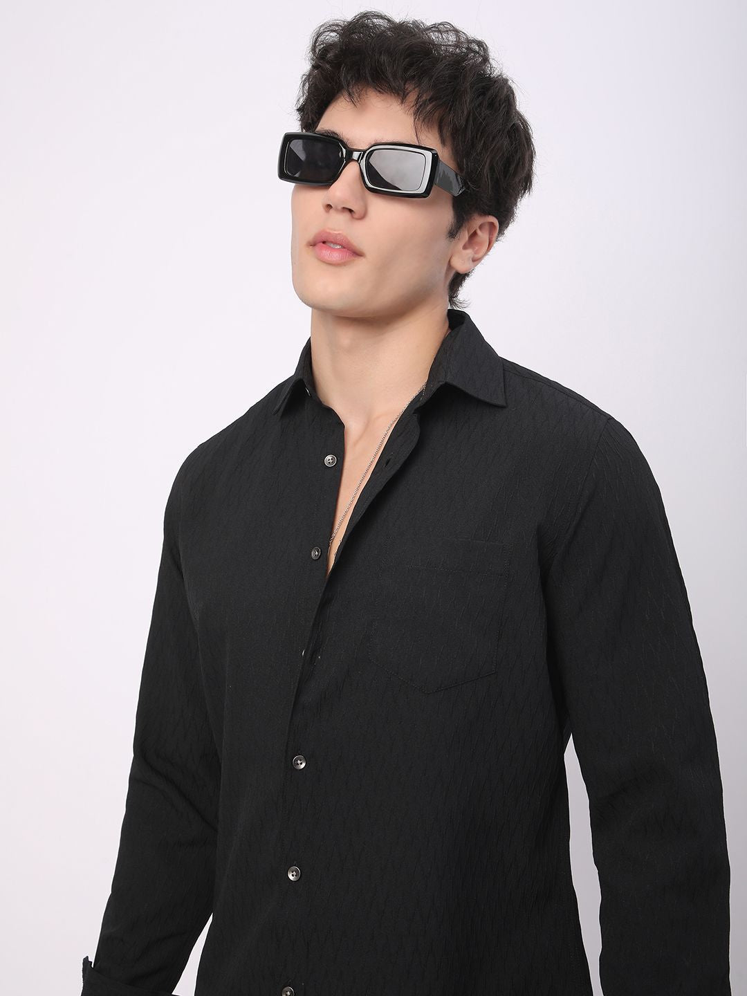 VASTRADO Men Classic Slim Fit Opaque Casual Shirt