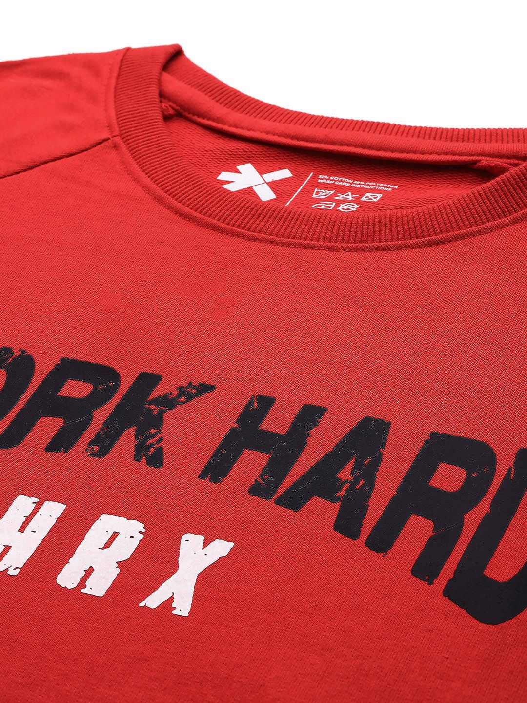 HRX by Hrithik Roshan Typography Raglan Sleeve Sweatshirt