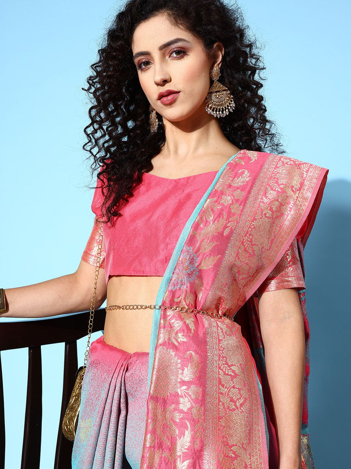 Saree mall Ethnic Motifs Saree with Woven Design Border