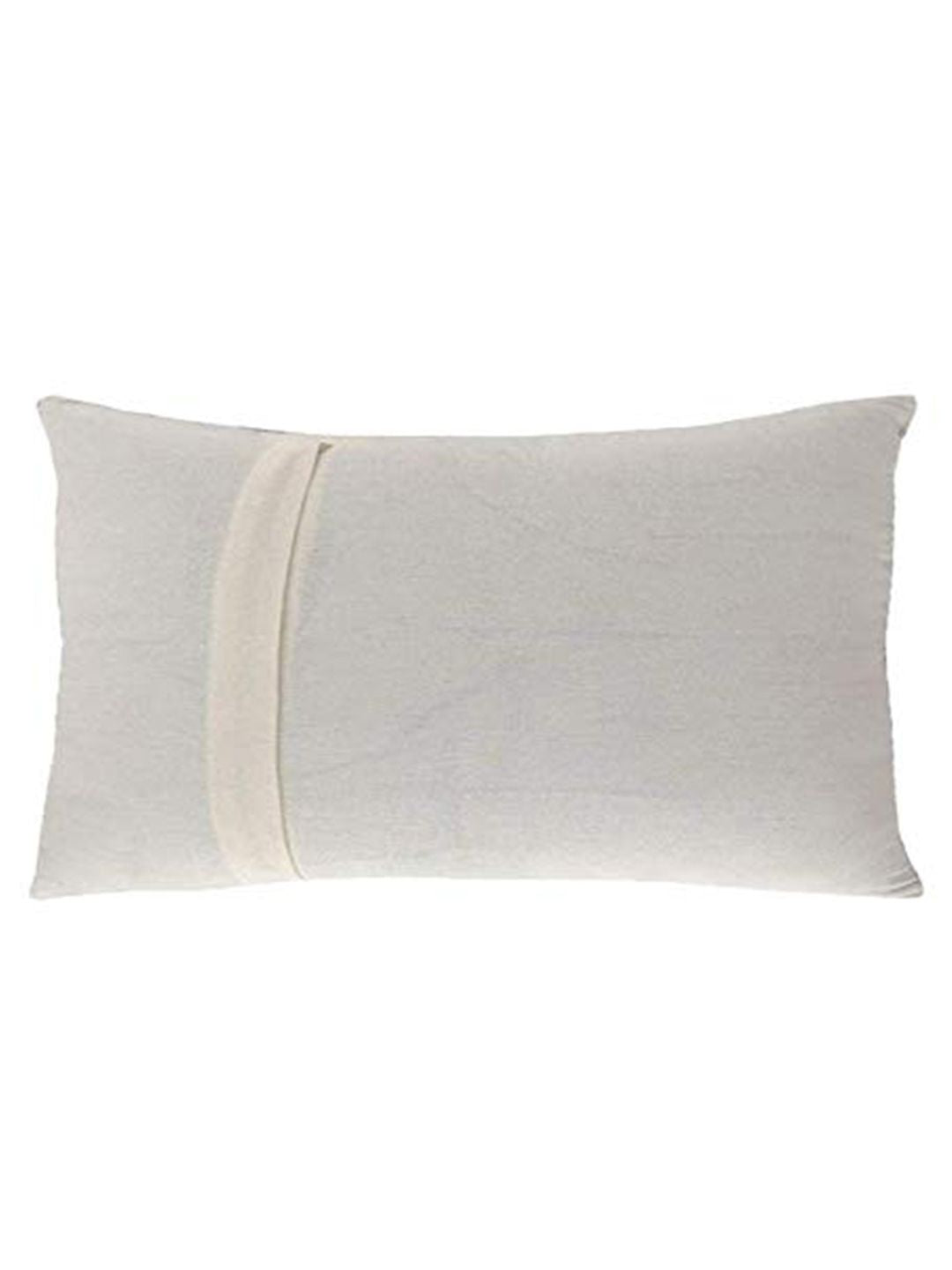 STITCHNEST Pack Of 2 Cream-Coloured Printed Rectangle Cushion Covers
