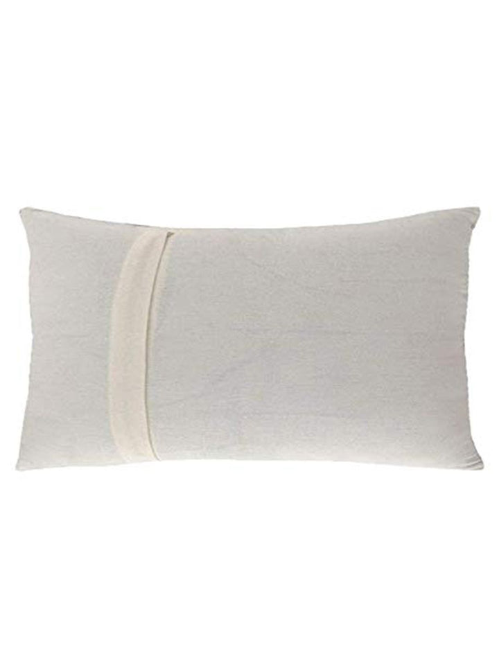 STITCHNEST Pack Of 2 Cream-Coloured Printed Rectangle Cushion Covers
