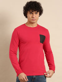 Being Human Embossed Detail Patchwork Round Neck T-shirt