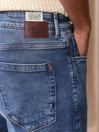 Mr Bowerbird Men Tapered Cropped Light Fade Stretchable Jeans