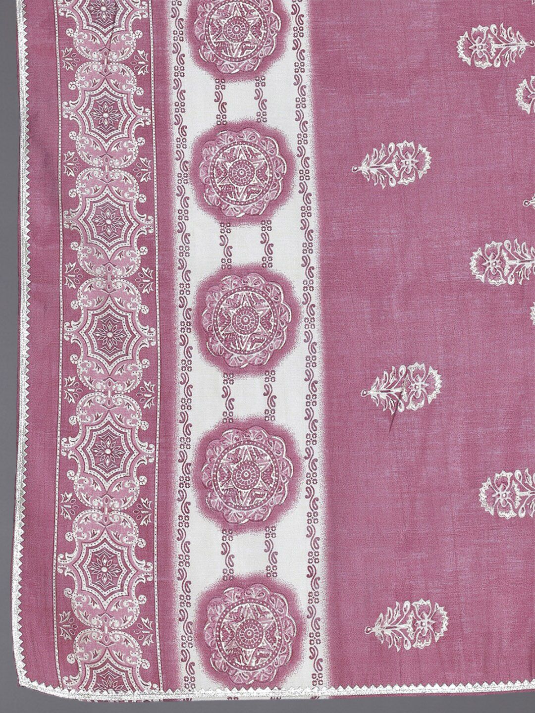 Libas Floral Printed Empire Gotta Patti Kurta with Palazzos & With Dupatta