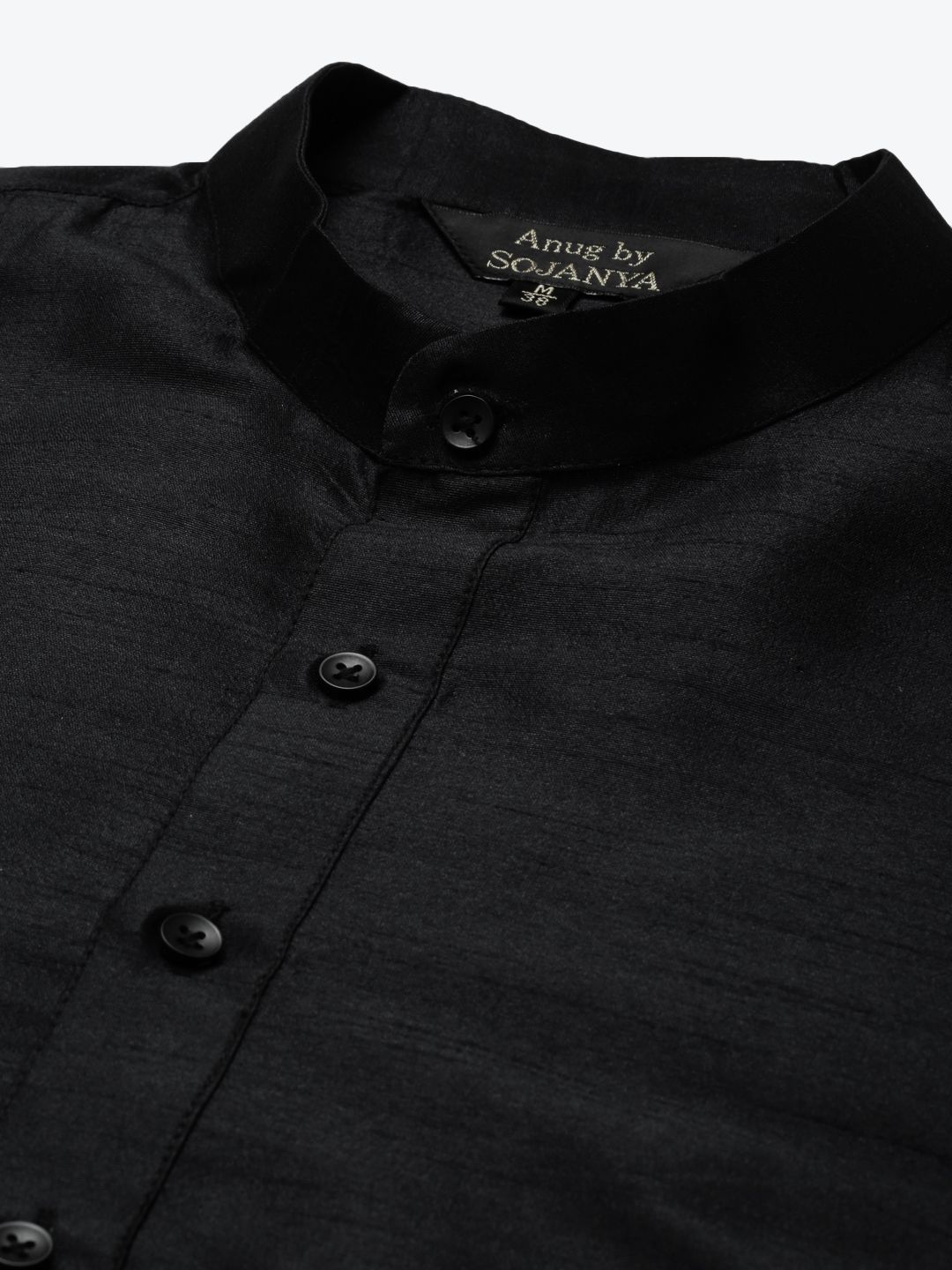 Anug by SOJANYA Men Black Mandarin Collar Kurta