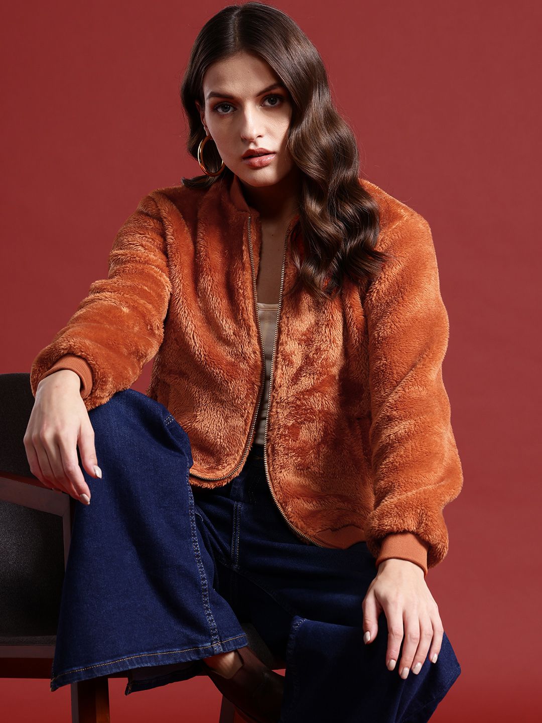 all about you Faux Fur Trim Tailored Jacket
