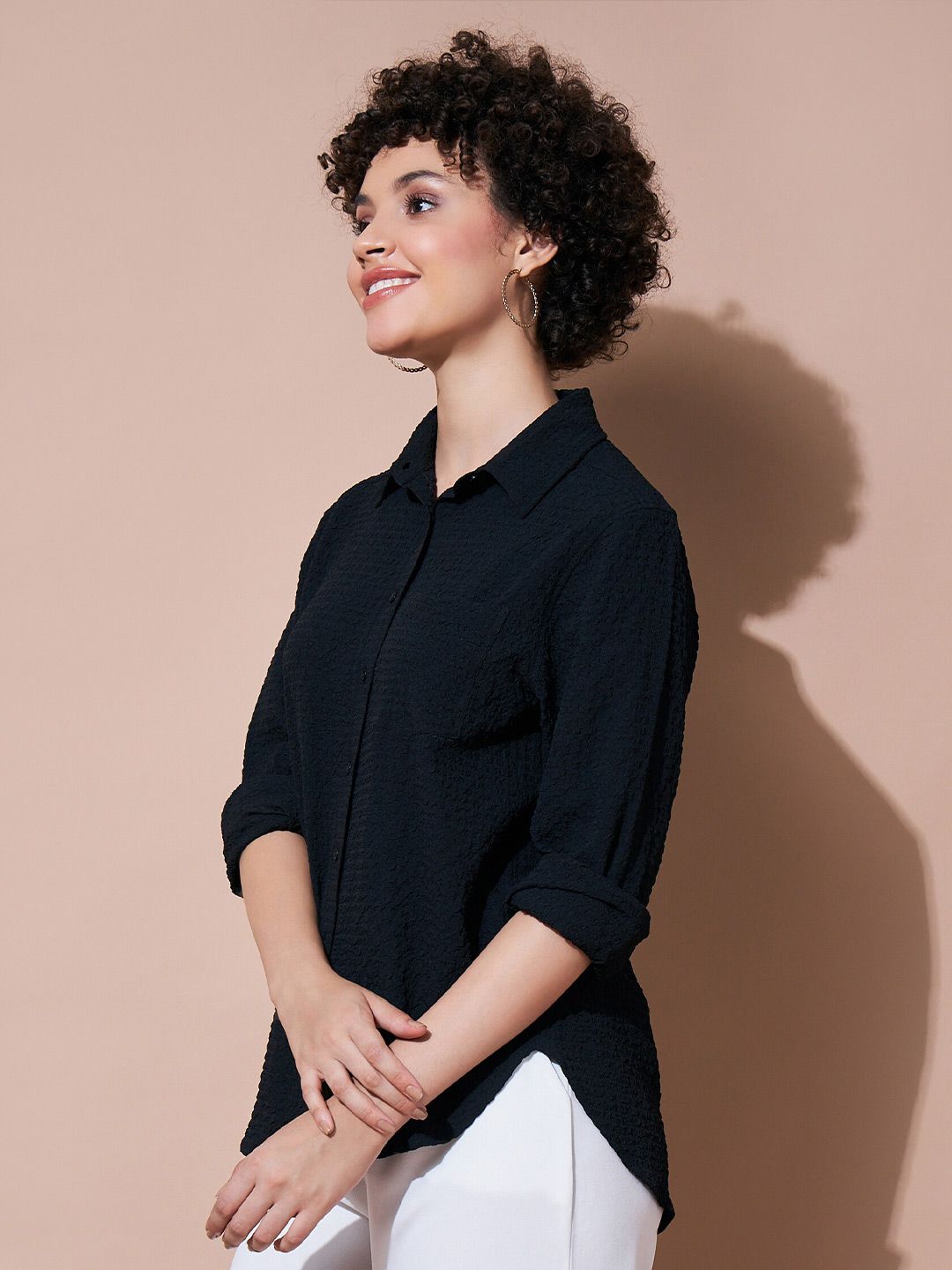 SASSAFRAS BASICS Self Designed Casual Shirt