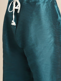 SOJANYA Men Kurta with Churidar & Ethnic Motifs Embroidered Nehru Jacket