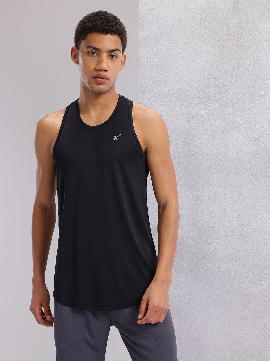 HRX by Hrithik Roshan Typography Print Racerback Training T-shirt