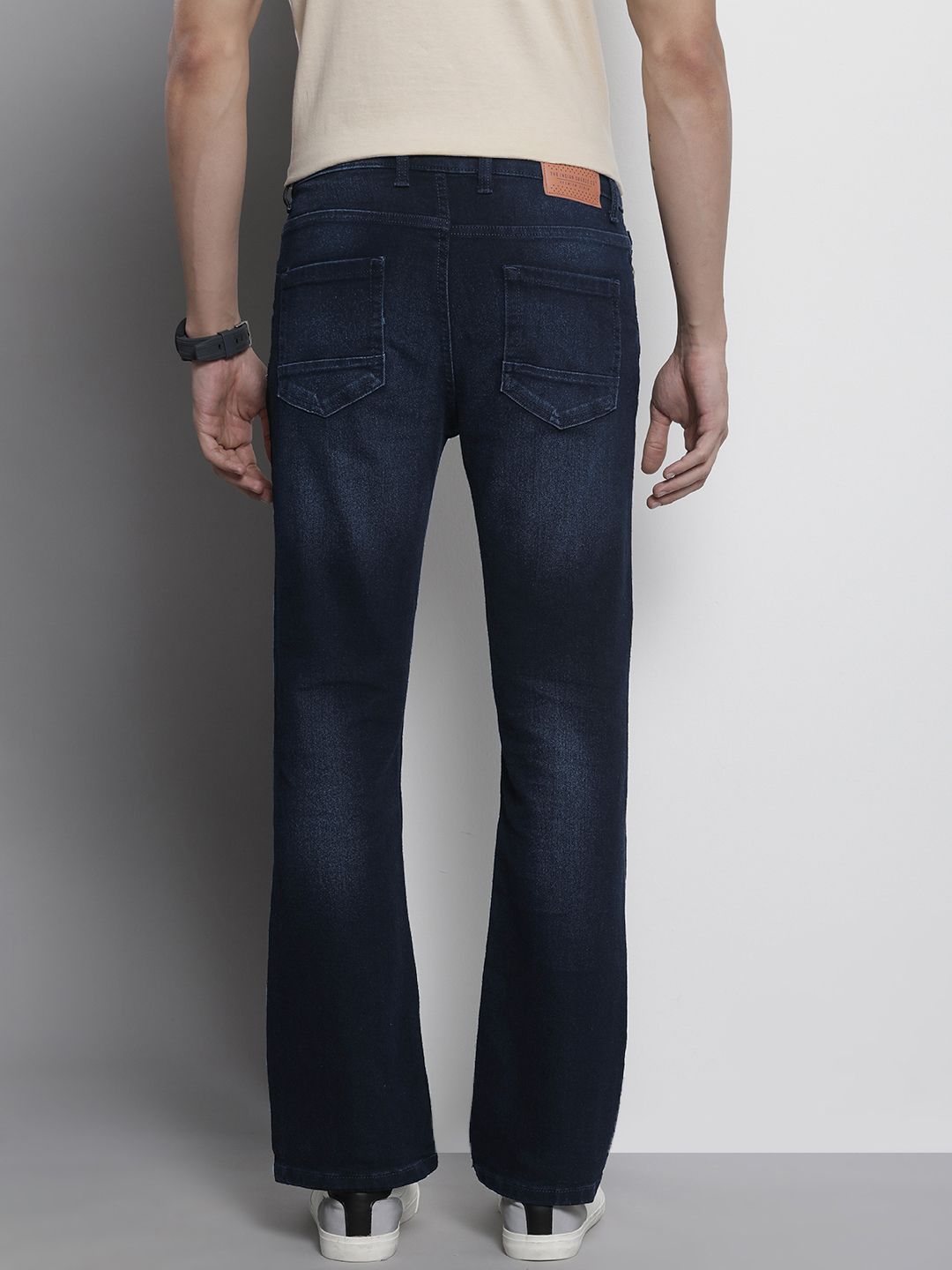 The Indian Garage Co Men Bootcut Light Fade Stretchable Jeans