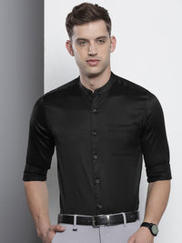 The Indian Garage Co. X Luxe Men Slim Fit Mandarin Collar Formal Shirt