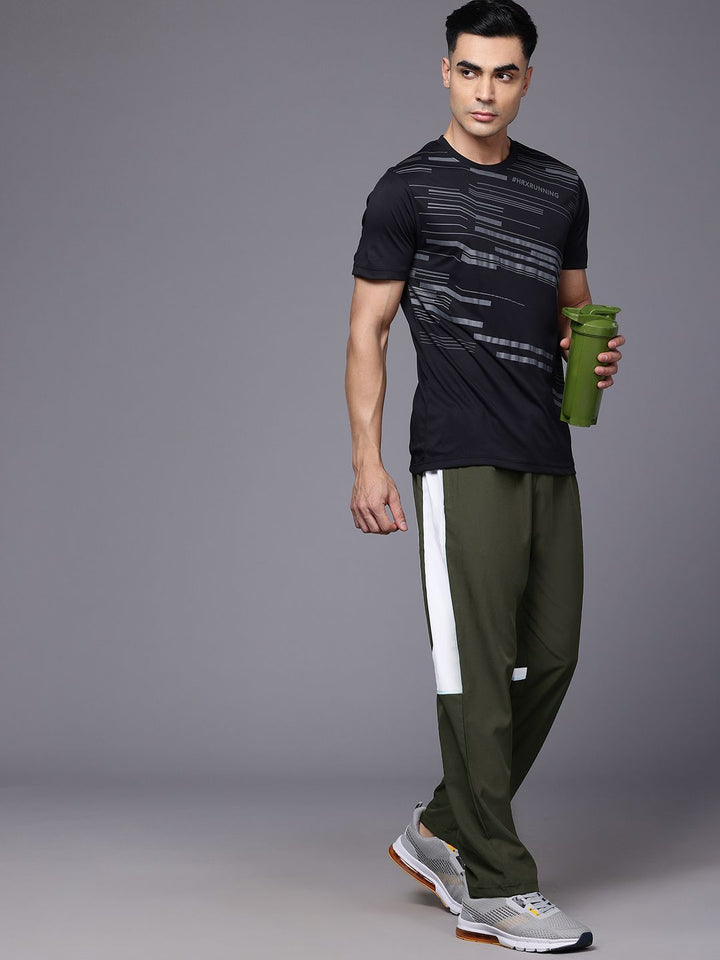 HRX by Hrithik Roshan Men Colourblocked Rapid-Dry Running Track Pants