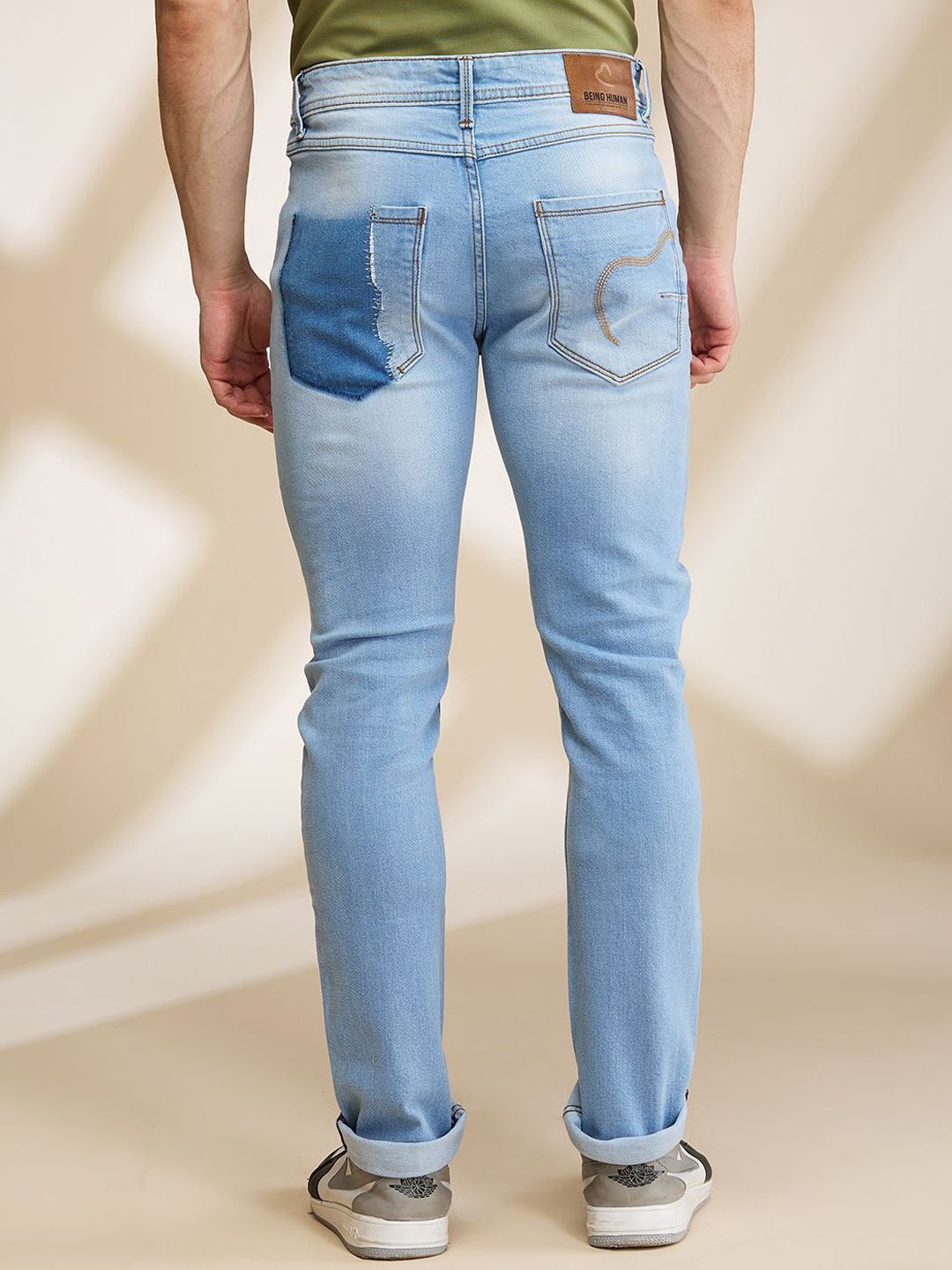 Being Human Men Highly Distressed Heavy Fade Jeans
