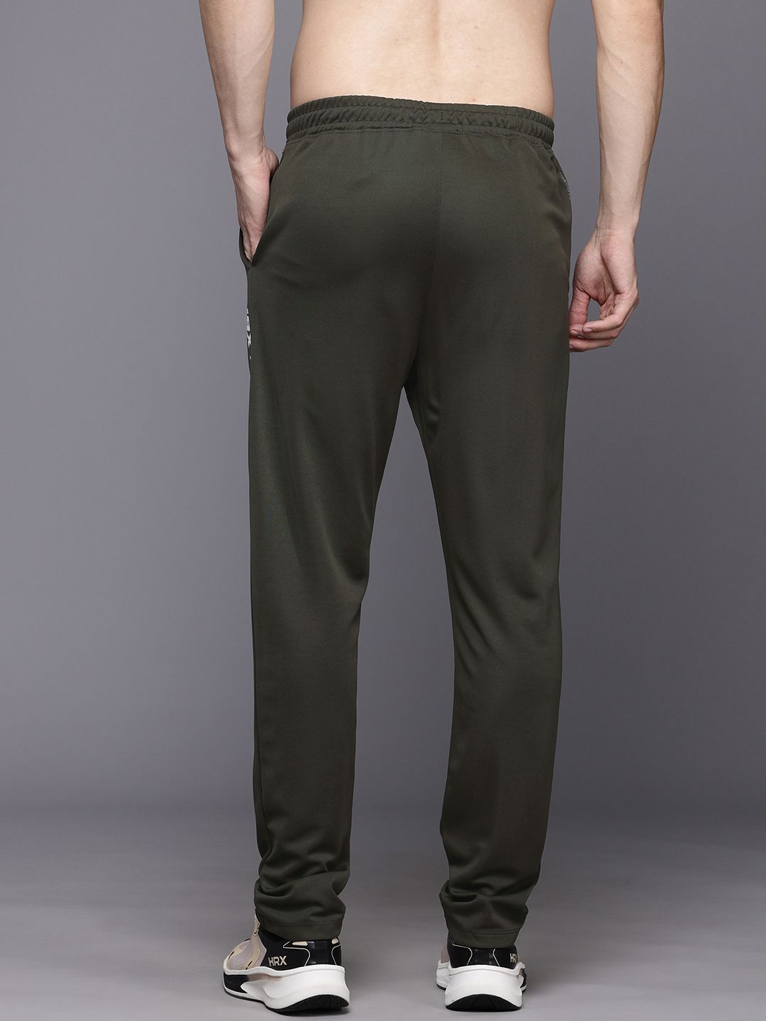 HRX by Hrithik Roshan Men Brand Logo Printed Detail MidRise Rapid-Dry Training Track Pants