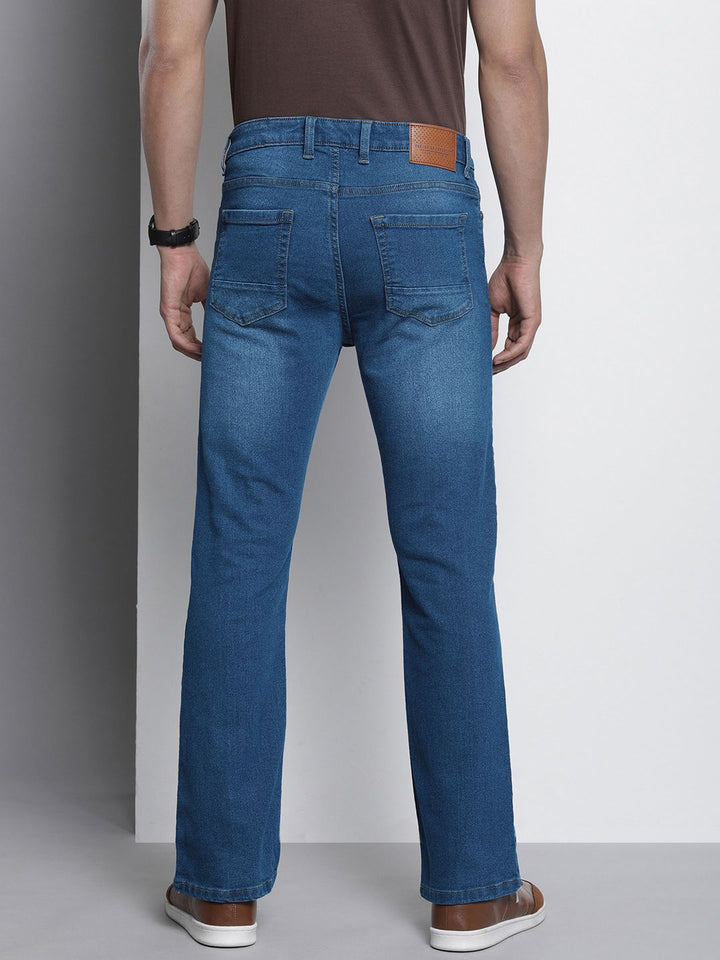 The Indian Garage Co Men Bootcut Light Fade Stretchable Jeans