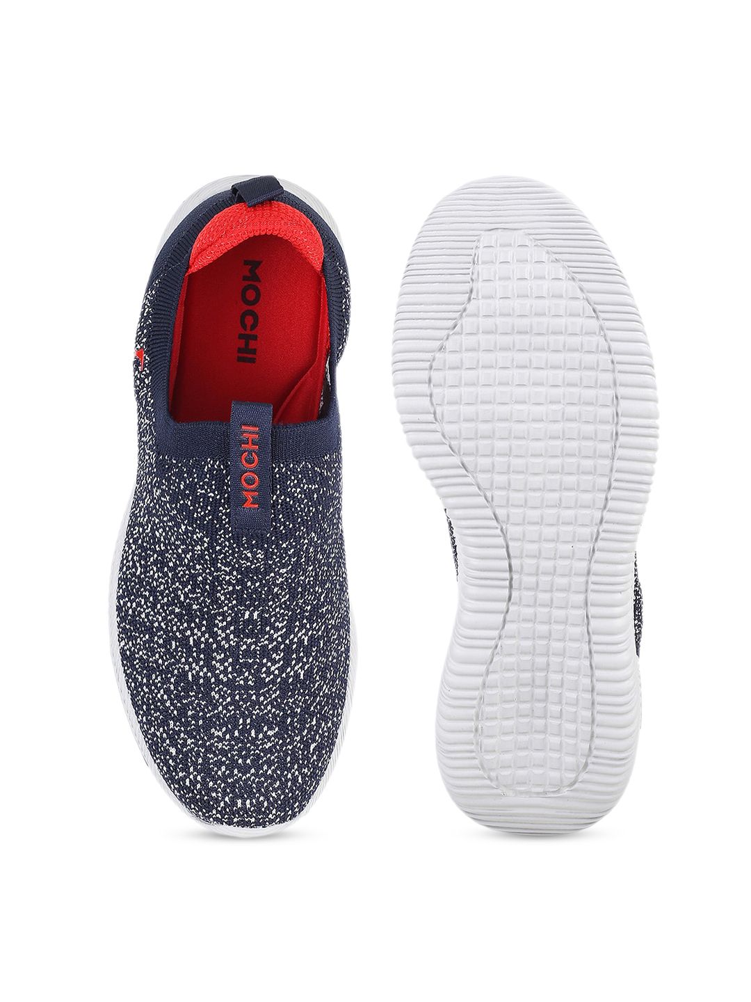 Mochi Men Printed Comfort Insole Contrast Sole Slip-On Sneakers