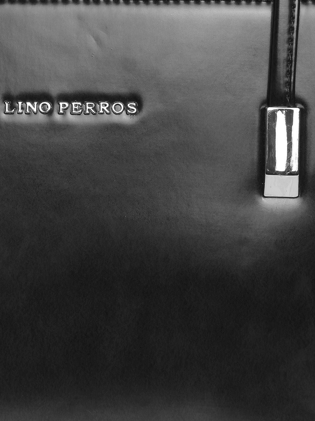 Lino Perros Black Glossy Shoulder Bag