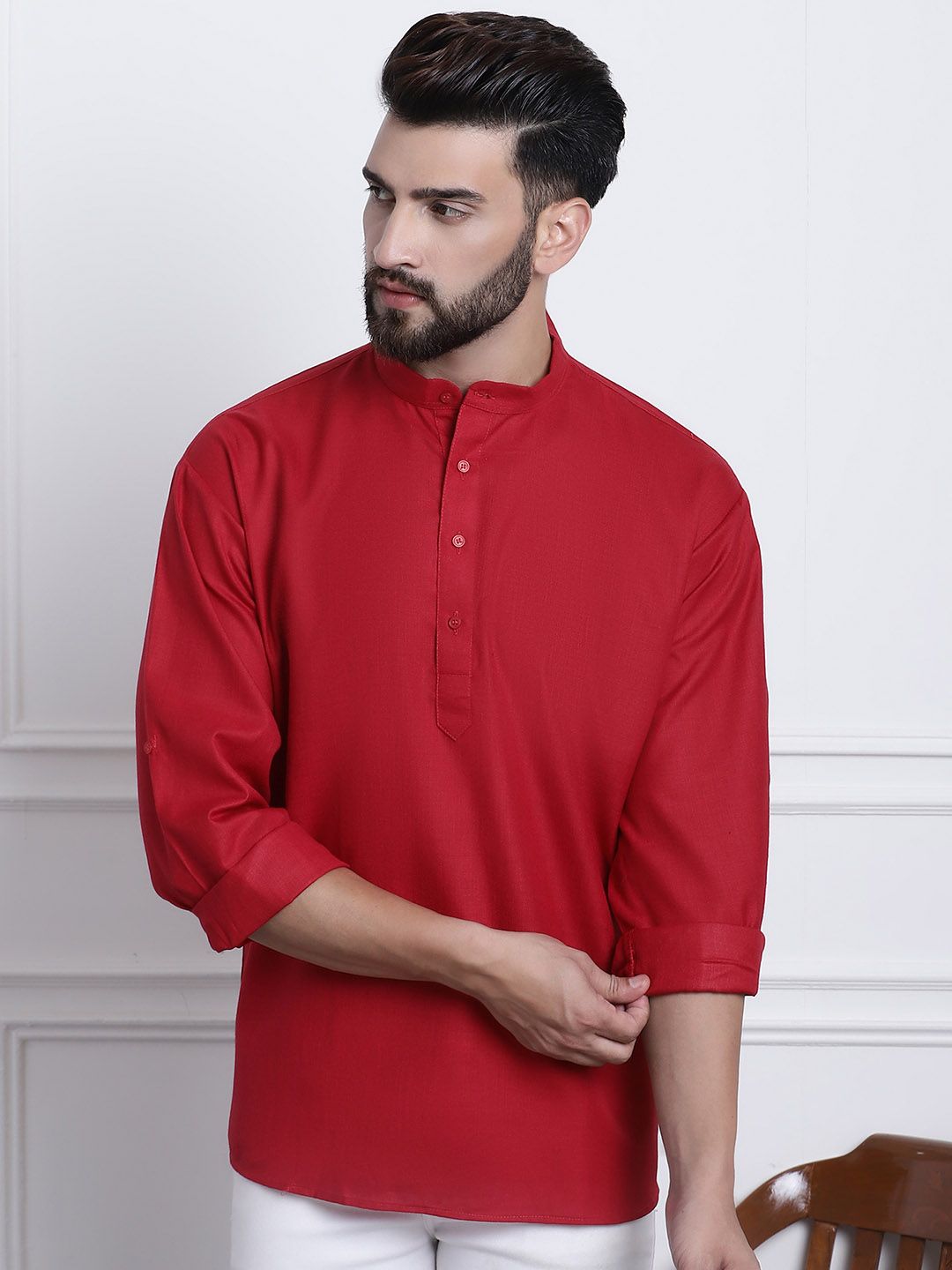 Anug by SOJANYA Men Red Kurta
